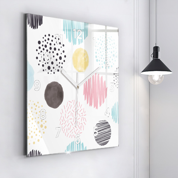 Štvorcové hodiny Geometrický vzor