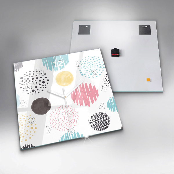 Štvorcové hodiny Geometrický vzor