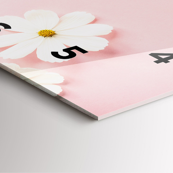 Štvorcové hodiny Kvety sedmokrásky