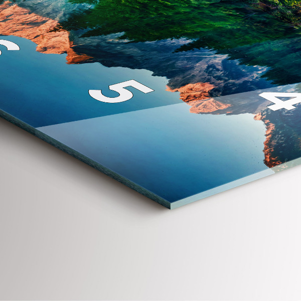 Štvorcové hodiny Jazerná krajina