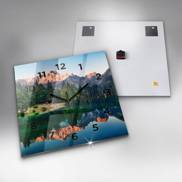 Štvorcové hodiny Jazerná krajina