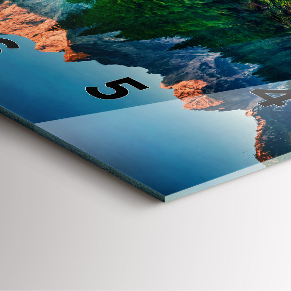 Štvorcové hodiny Jazerná krajina