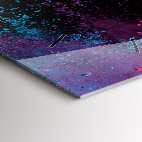 Štvorcové hodiny Explózia farieb