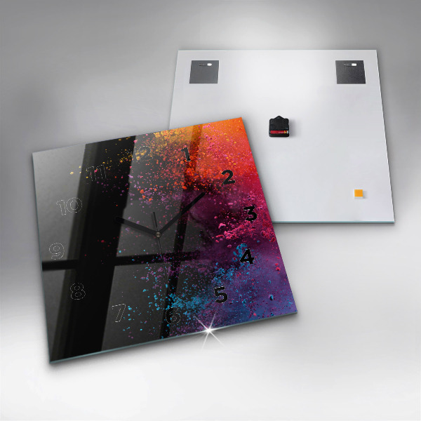 Štvorcové hodiny Explózia farieb