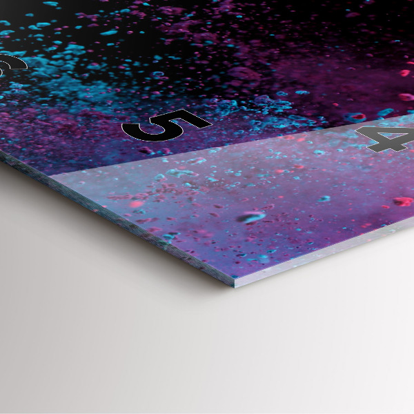 Štvorcové hodiny Explózia farieb