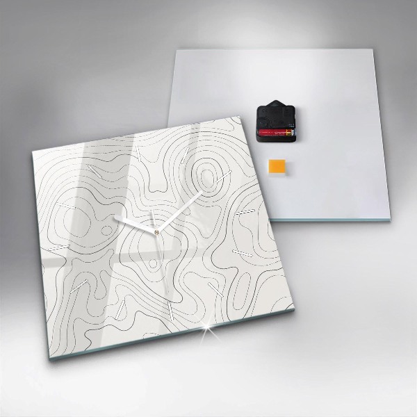 Štvorcové hodiny Abstrakcia škvrny