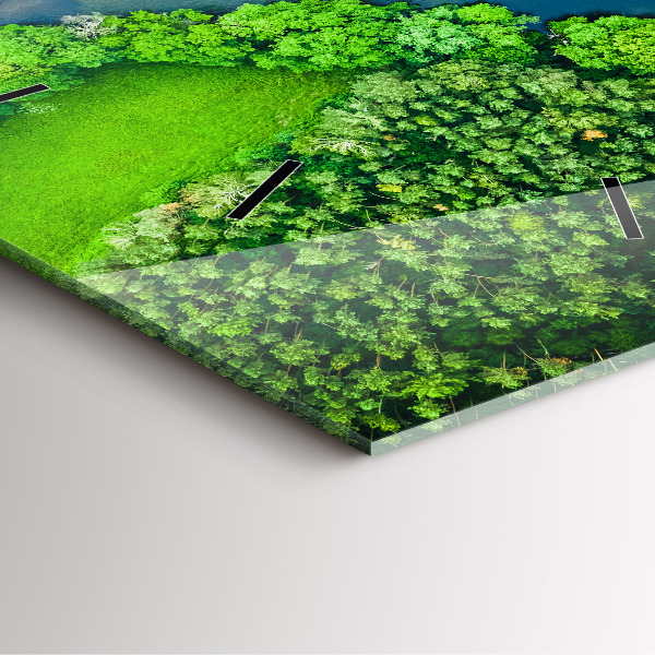 Štvorcové hodiny Rieka v lese