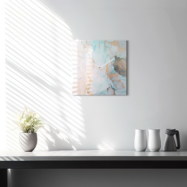 Štvorcové hodiny Abstraktný obraz