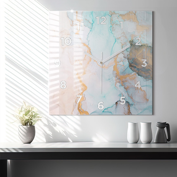 Štvorcové hodiny Abstraktný obraz