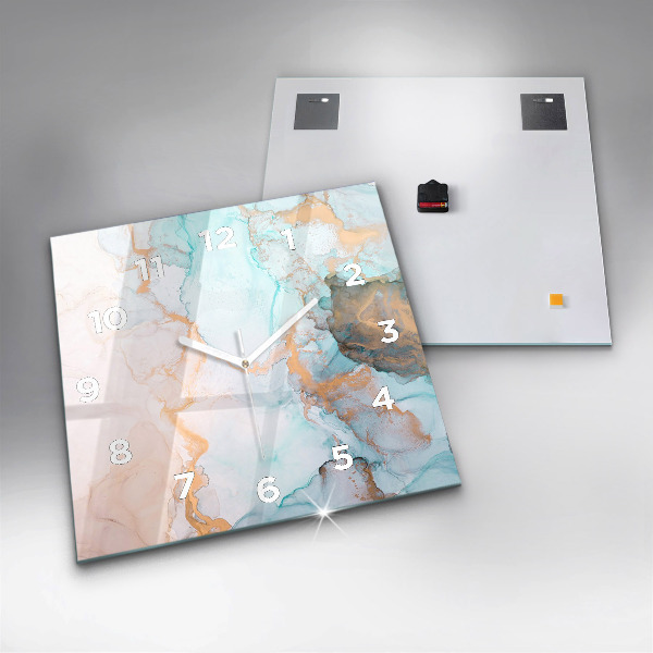 Štvorcové hodiny Abstraktný obraz