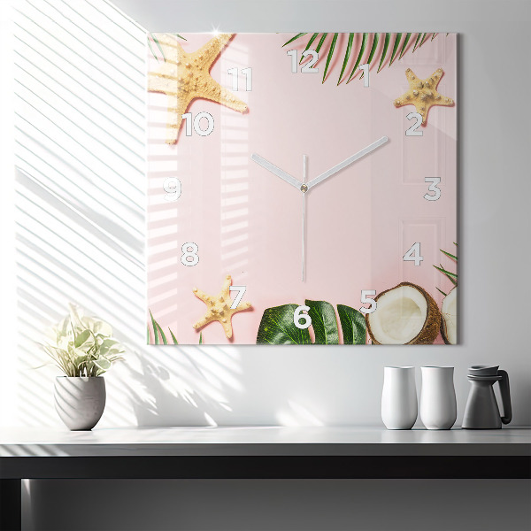 Štvorcové hodiny Letná nálada