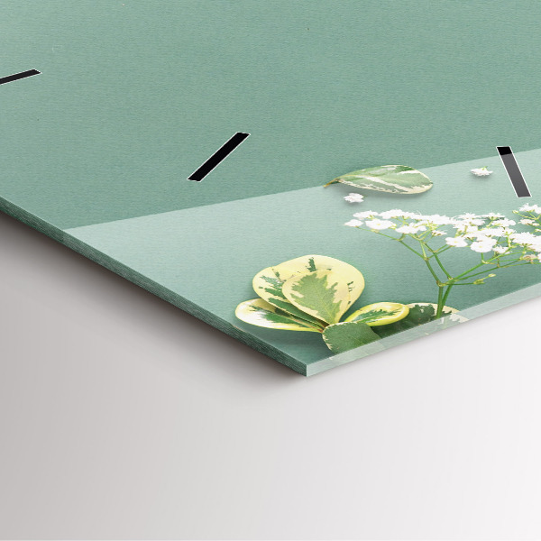 Štvorcové hodiny Jemné kvety