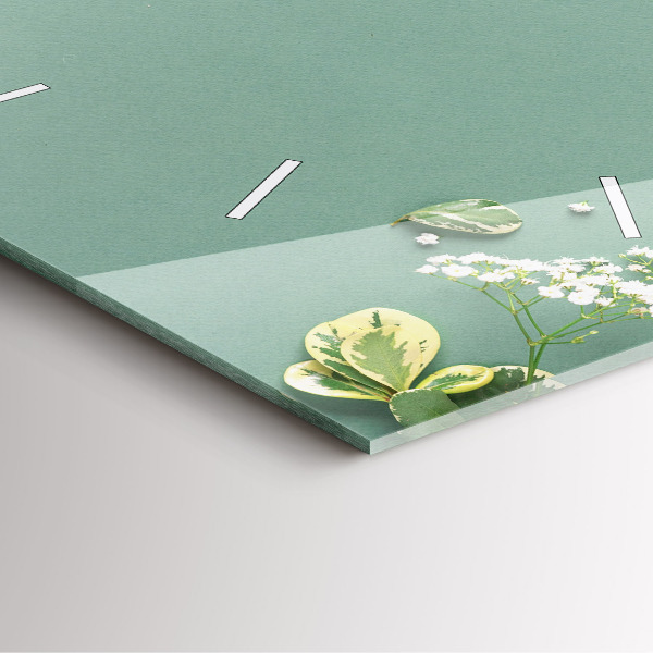 Štvorcové hodiny Jemné kvety