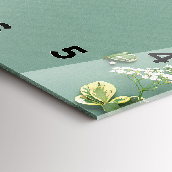 Štvorcové hodiny Jemné kvety