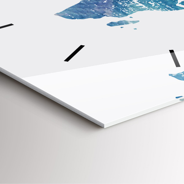 Štvorcové hodiny Mapa sveta