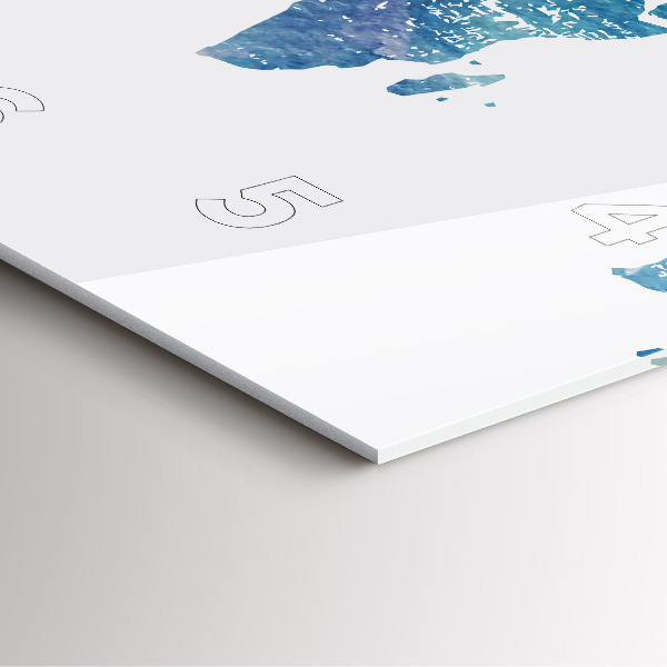 Štvorcové hodiny Mapa sveta