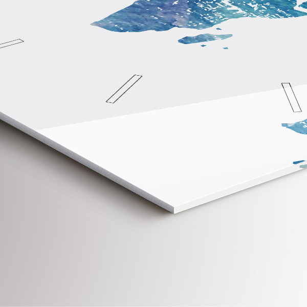 Štvorcové hodiny Mapa sveta