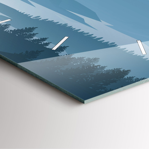 Štvorcové hodiny Horská krajina