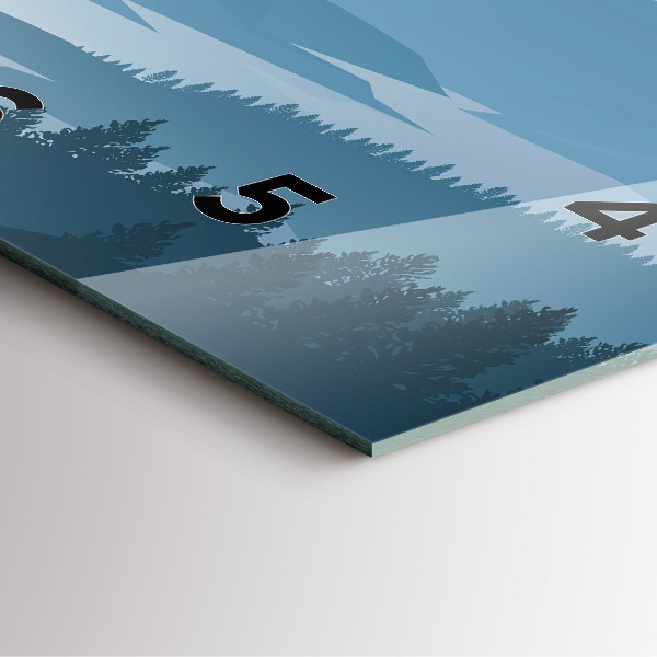 Štvorcové hodiny Horská krajina