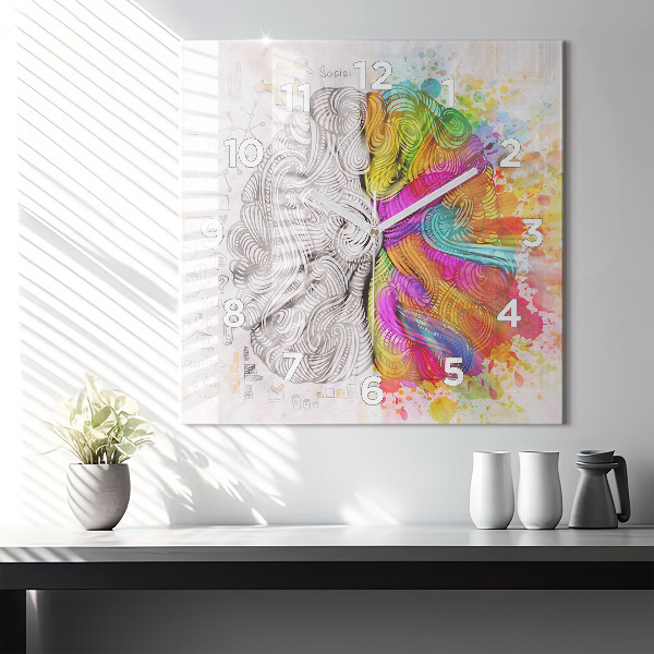 Štvorcové hodiny Abstrakcia mozgu