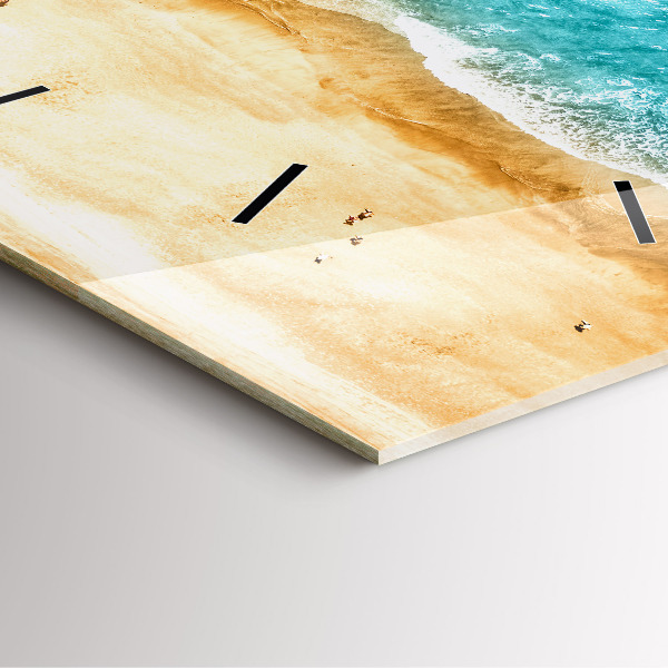 Štvorcové hodiny Ľudia na morskej pláži