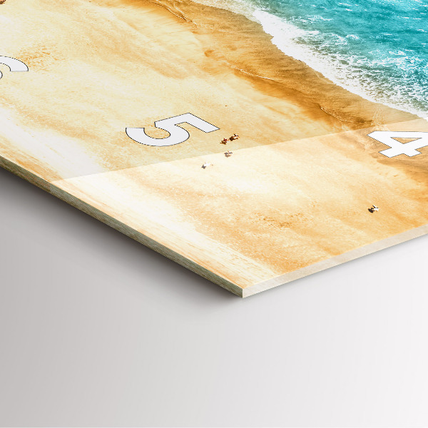 Štvorcové hodiny Ľudia na morskej pláži