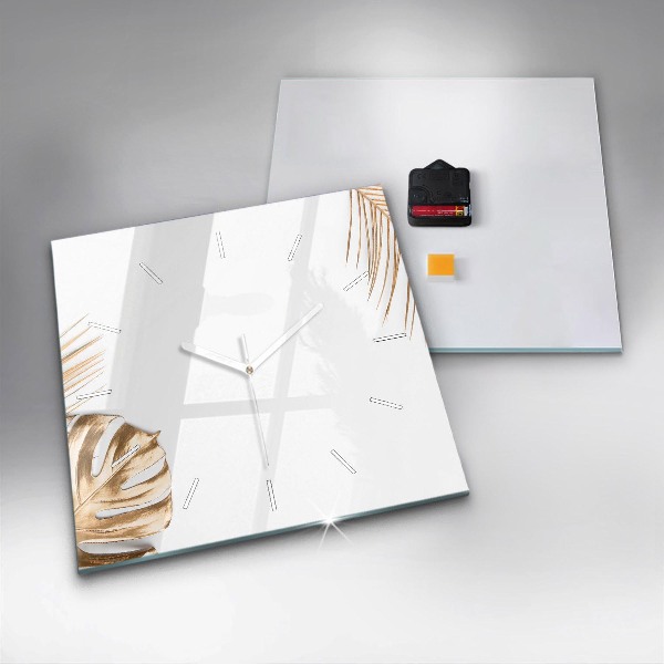 Štvorcové hodiny Tropické listy