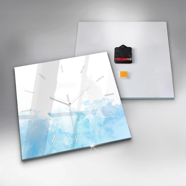 Štvorcové hodiny Maľované škvrny