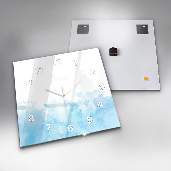 Štvorcové hodiny Maľované škvrny