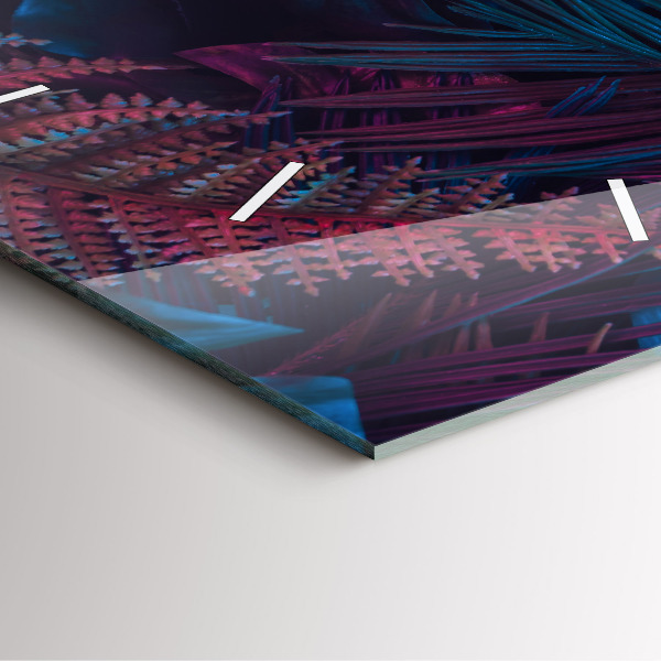 Štvorcové hodiny Exotické kvety