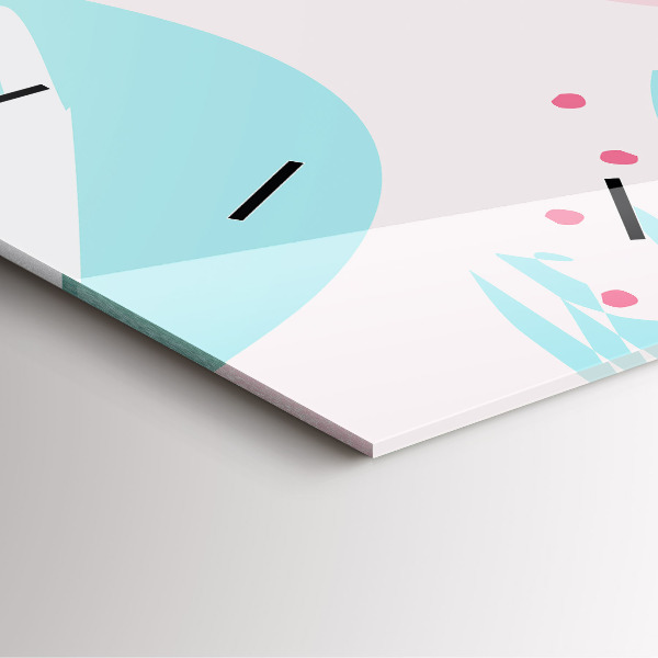 Štvorcové hodiny Pastelová abstrakcia