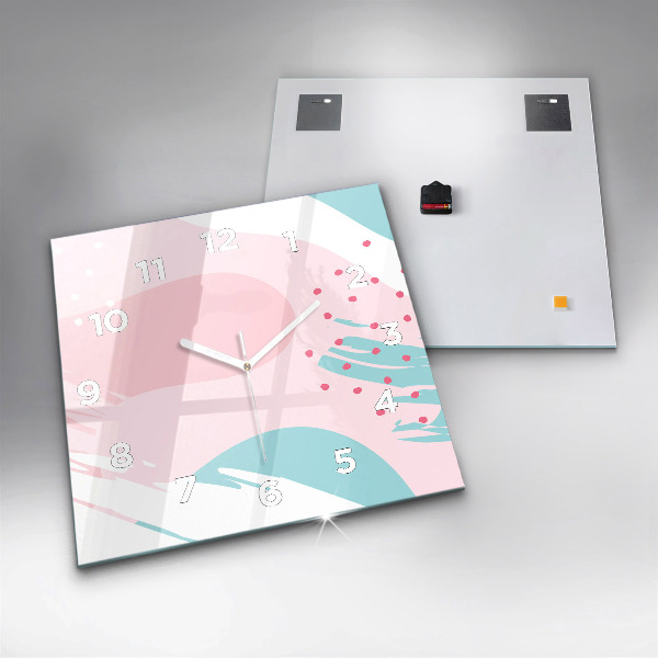 Štvorcové hodiny Pastelová abstrakcia