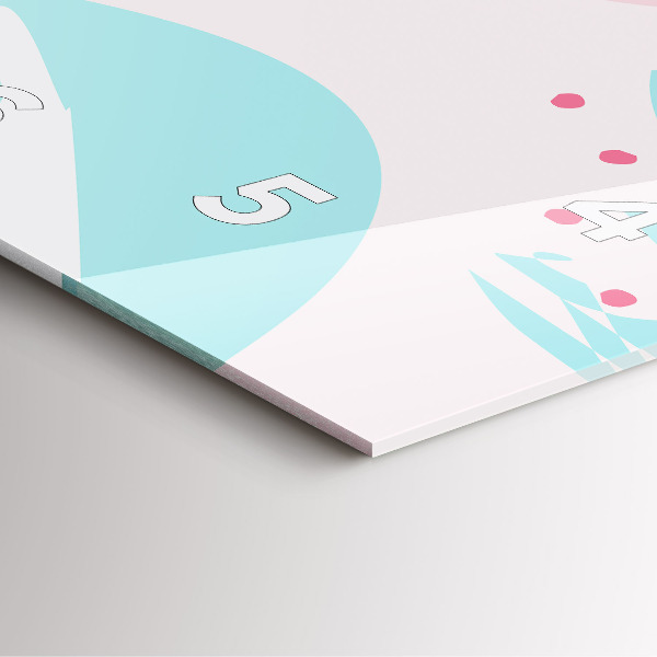 Štvorcové hodiny Pastelová abstrakcia