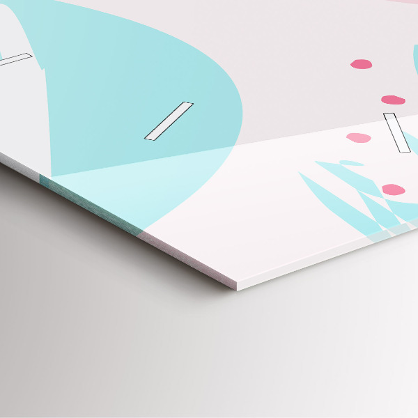 Štvorcové hodiny Pastelová abstrakcia