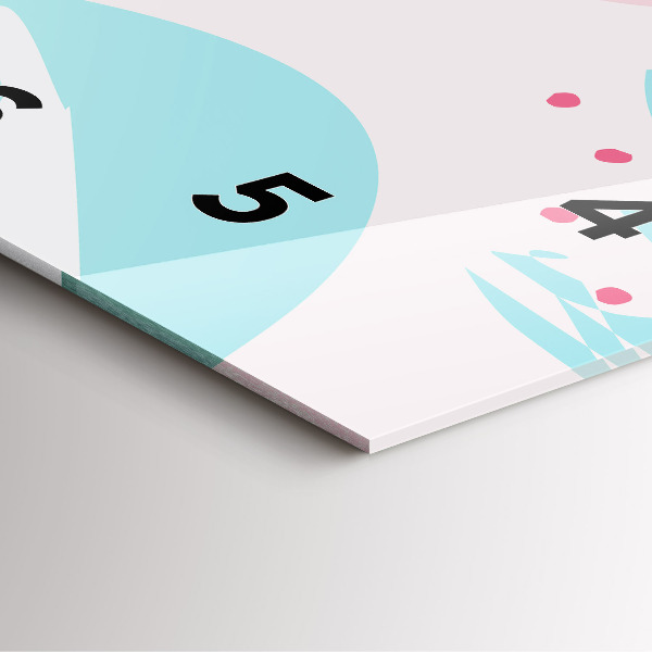 Štvorcové hodiny Pastelová abstrakcia