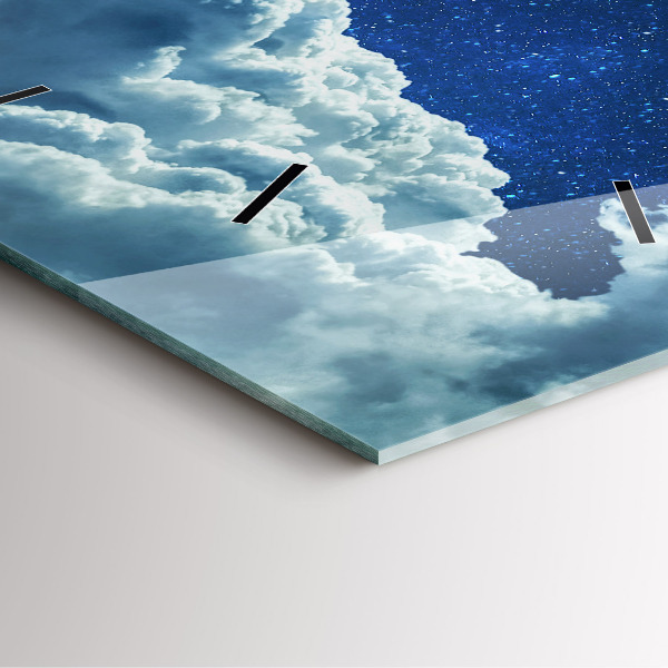 Štvorcové hodiny Nočná obloha