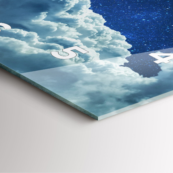 Štvorcové hodiny Nočná obloha