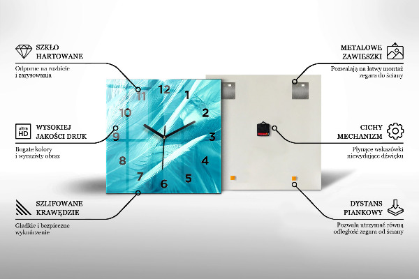Štvorcové hodiny Krajina horských štítov