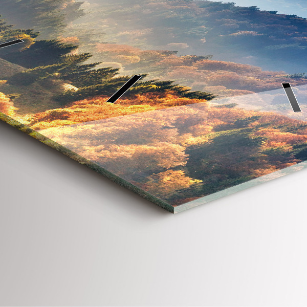 Štvorcové hodiny Horská krajina