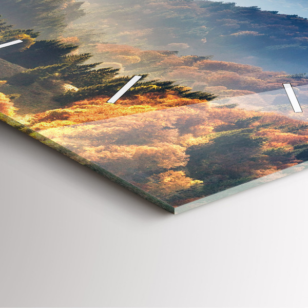 Štvorcové hodiny Horská krajina