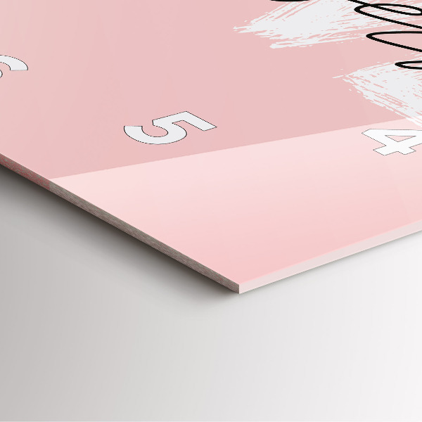 Štvorcové hodiny Nápis Milujte sa