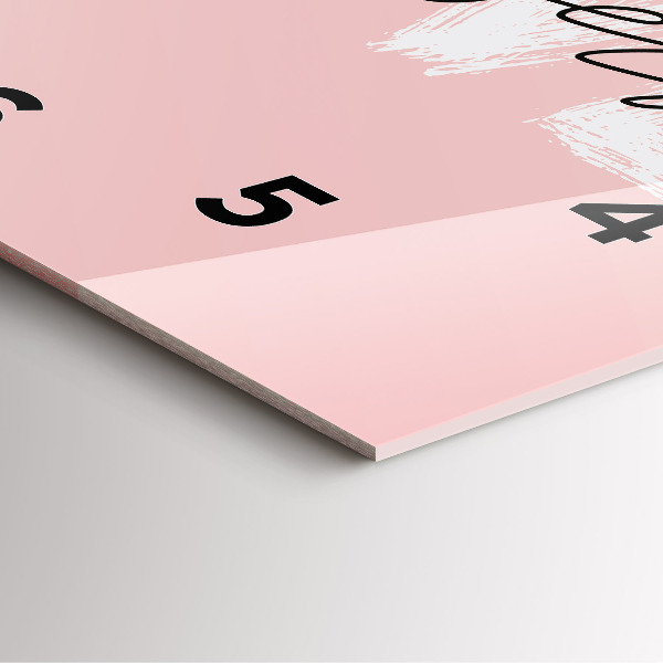 Štvorcové hodiny Nápis Milujte sa