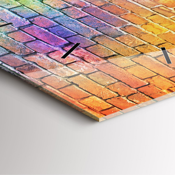 Štvorcové hodiny Maľovaná stena