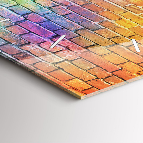 Štvorcové hodiny Maľovaná stena