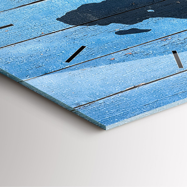 Štvorcové hodiny Mapa sveta na doskách