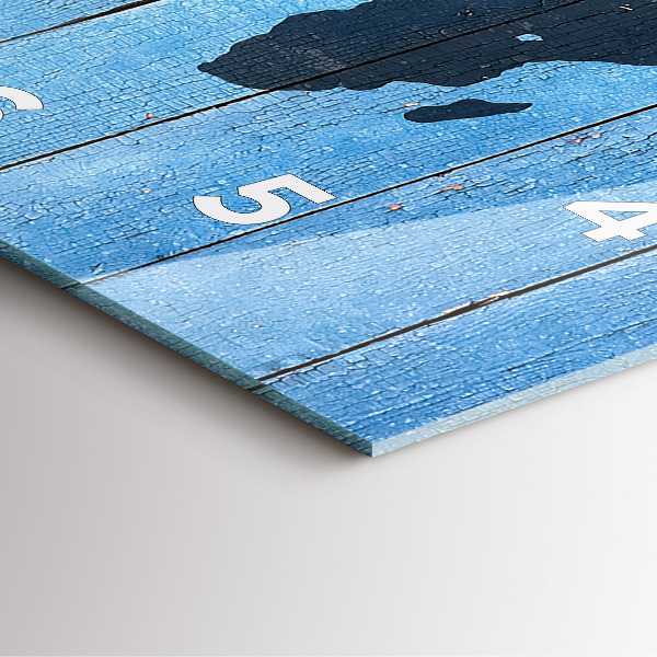 Štvorcové hodiny Mapa sveta na doskách