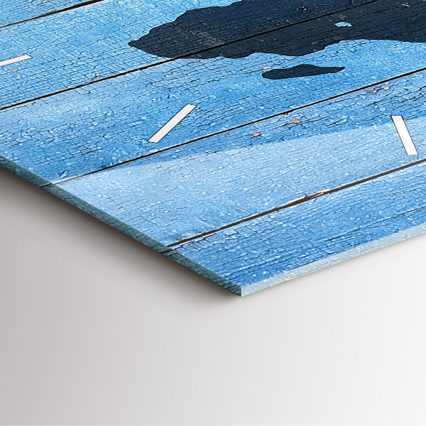 Štvorcové hodiny Mapa sveta na doskách