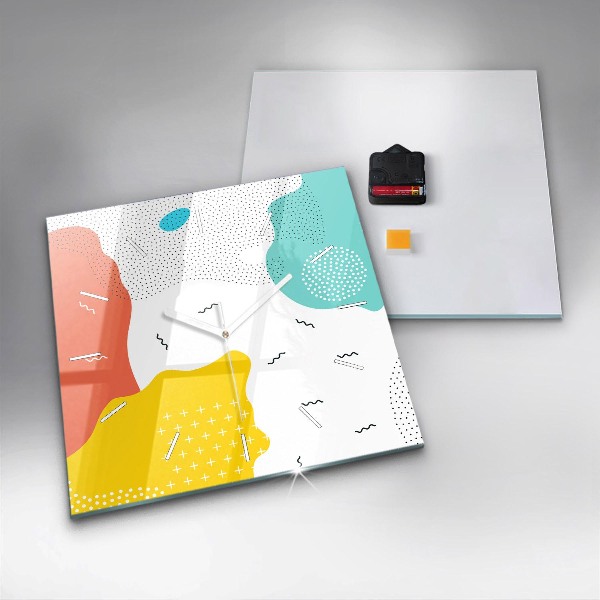 Štvorcové hodiny POP abstrakcia