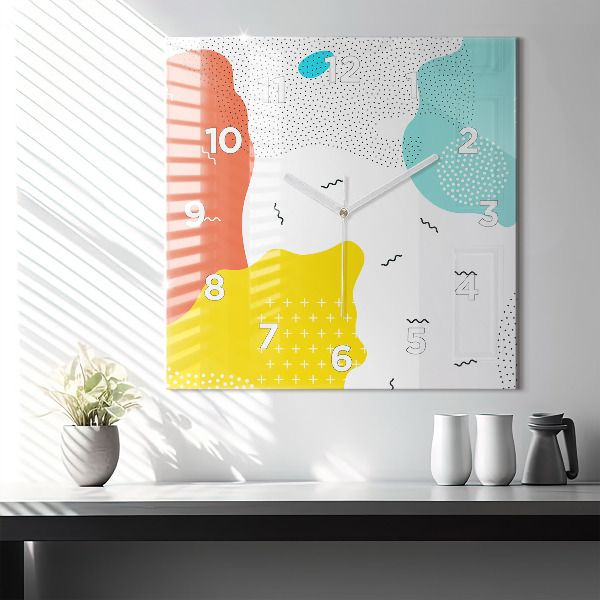 Štvorcové hodiny POP abstrakcia