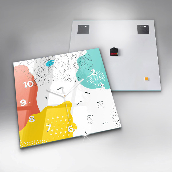 Štvorcové hodiny POP abstrakcia